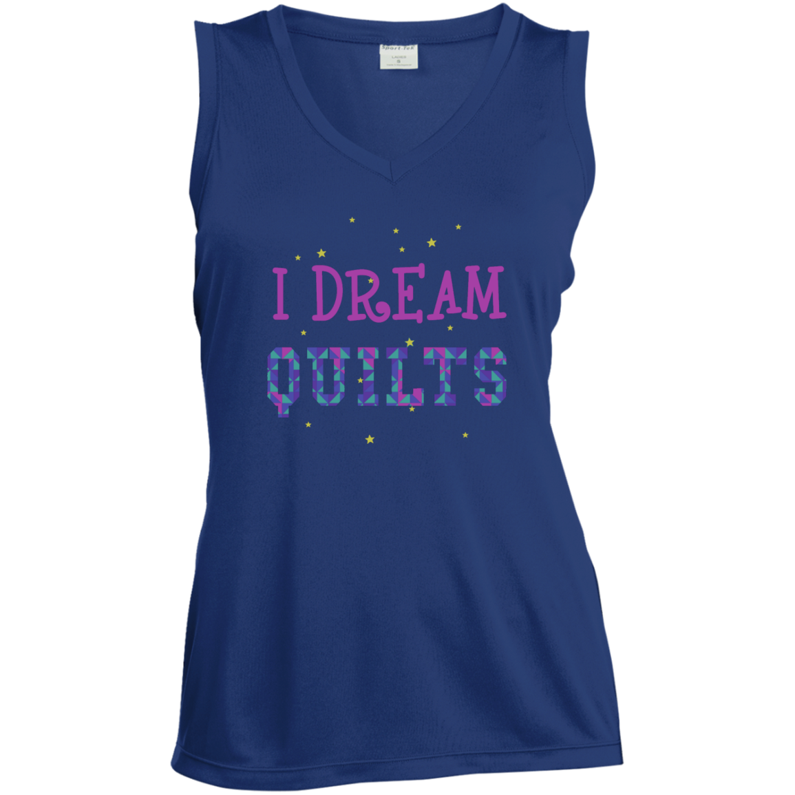 I Dream Quilts Ladies Sleeveless V-neck - Crafter4Life - 5