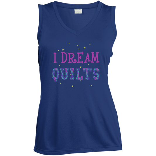 I Dream Quilts Ladies Sleeveless V-neck - Crafter4Life - 5