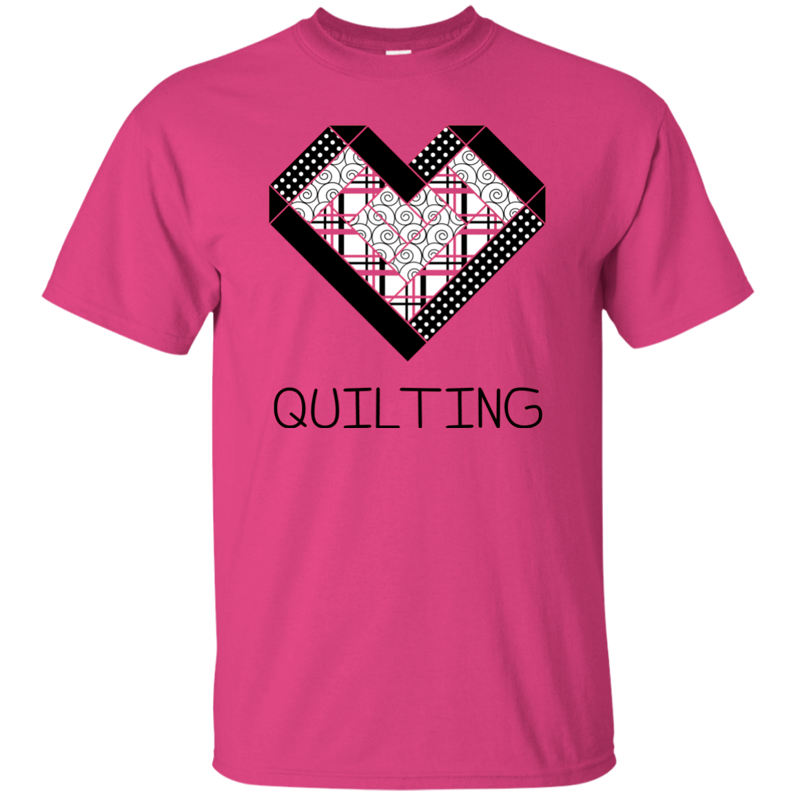 Log Cabin Heart Quilting Ultra Cotton T-Shirt