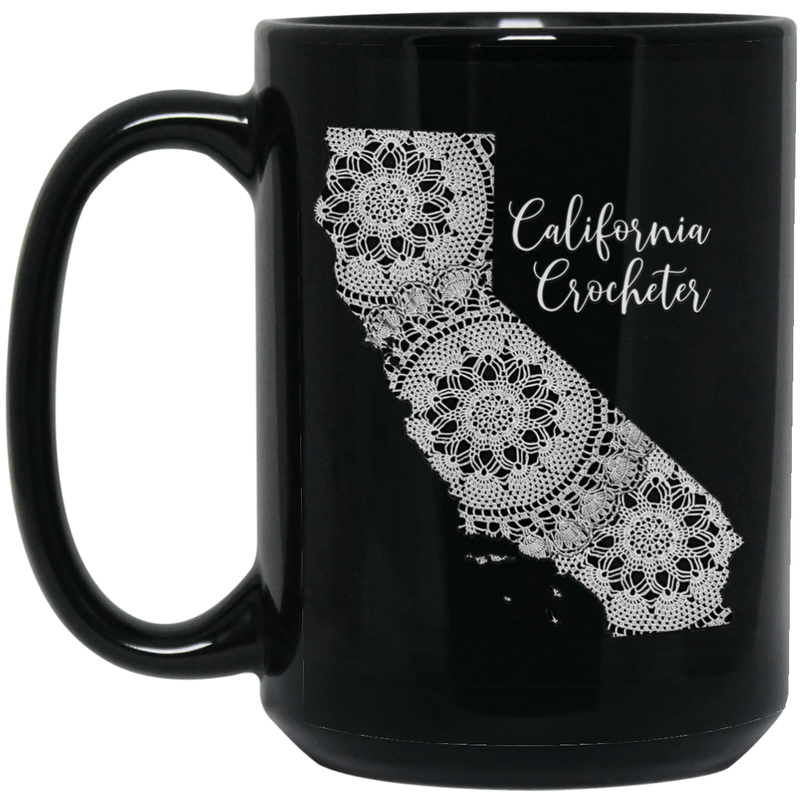 California Crocheter Black Mugs
