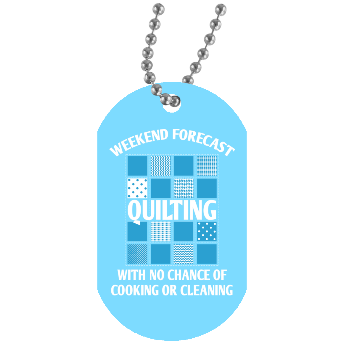 Weekend Forecast Quilting Dog Tag Pendant