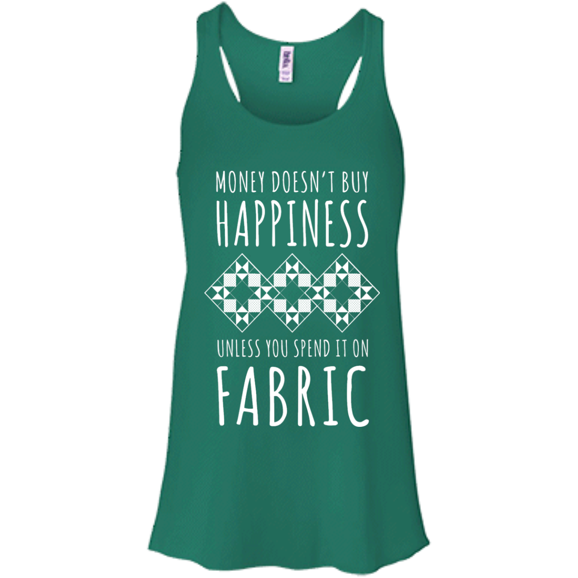 Money Doesn't Buy Happiness (Fabric) Flowy Racerback Tank