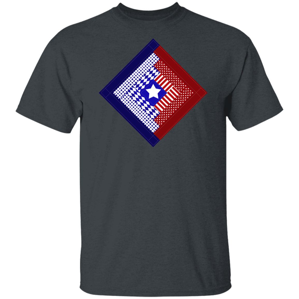 Patriotic Log Cabin Square T-Shirt