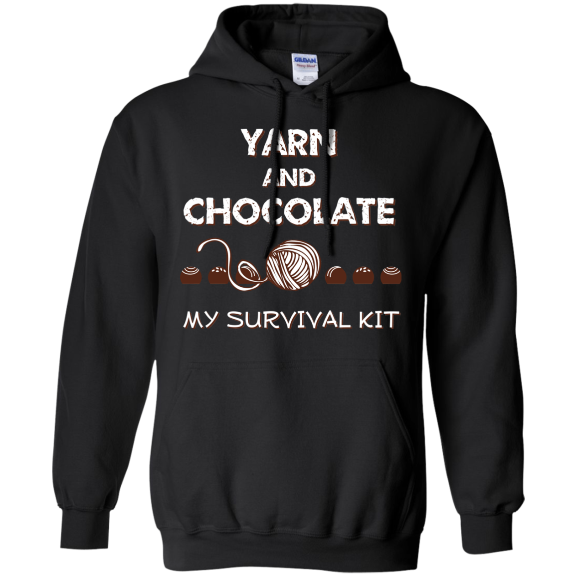 Yarn and Chocolate Pullover Hoodie