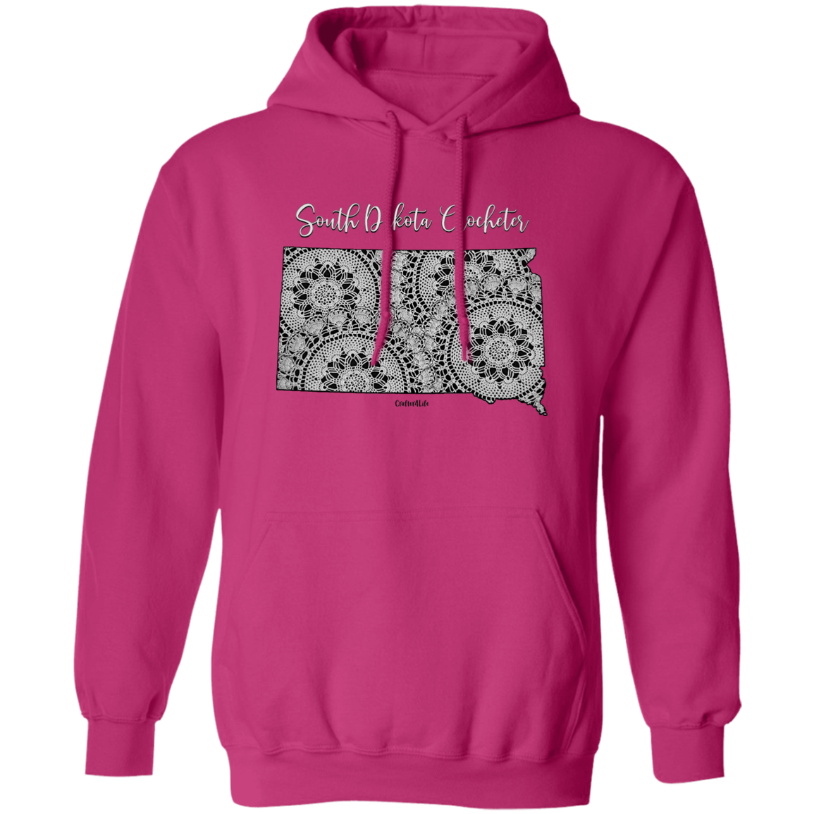 South Dakota Crocheter Pullover Hoodie