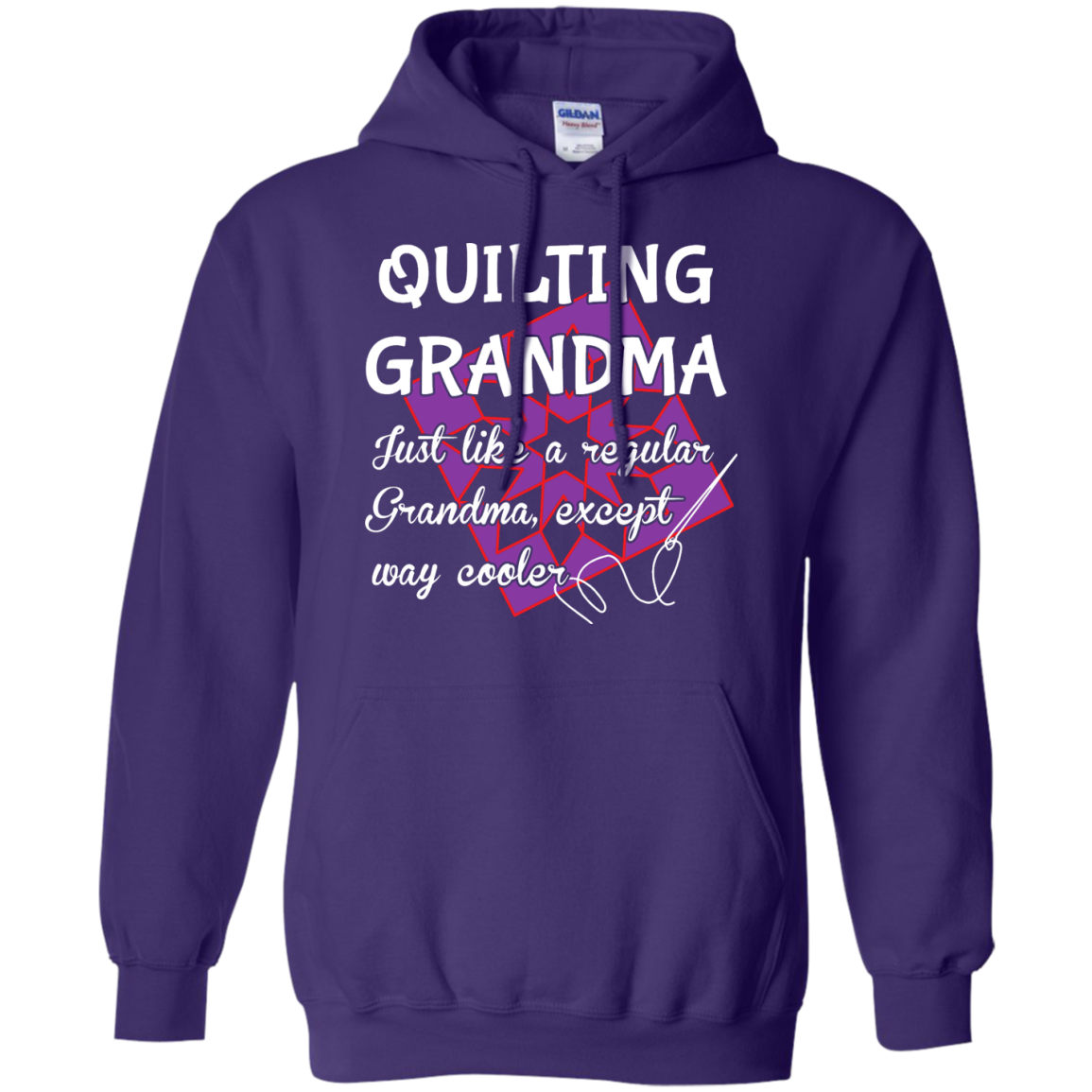 Quilting Grandma Pullover Hoodie