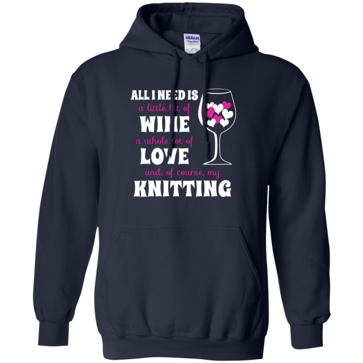 All I Need is Wine-Love-Knitting Pullover Hoodies - Crafter4Life - 3