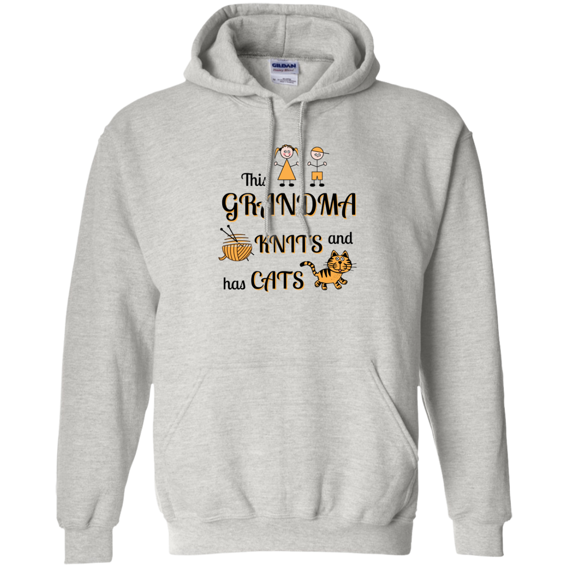 Grandma-Knit-Cats Pullover Hoodie
