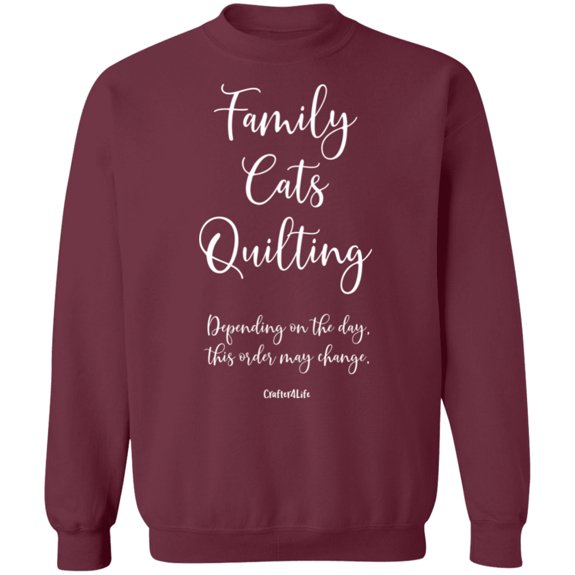 Family-Cats-Quilting Crewneck Pullover Sweatshirt