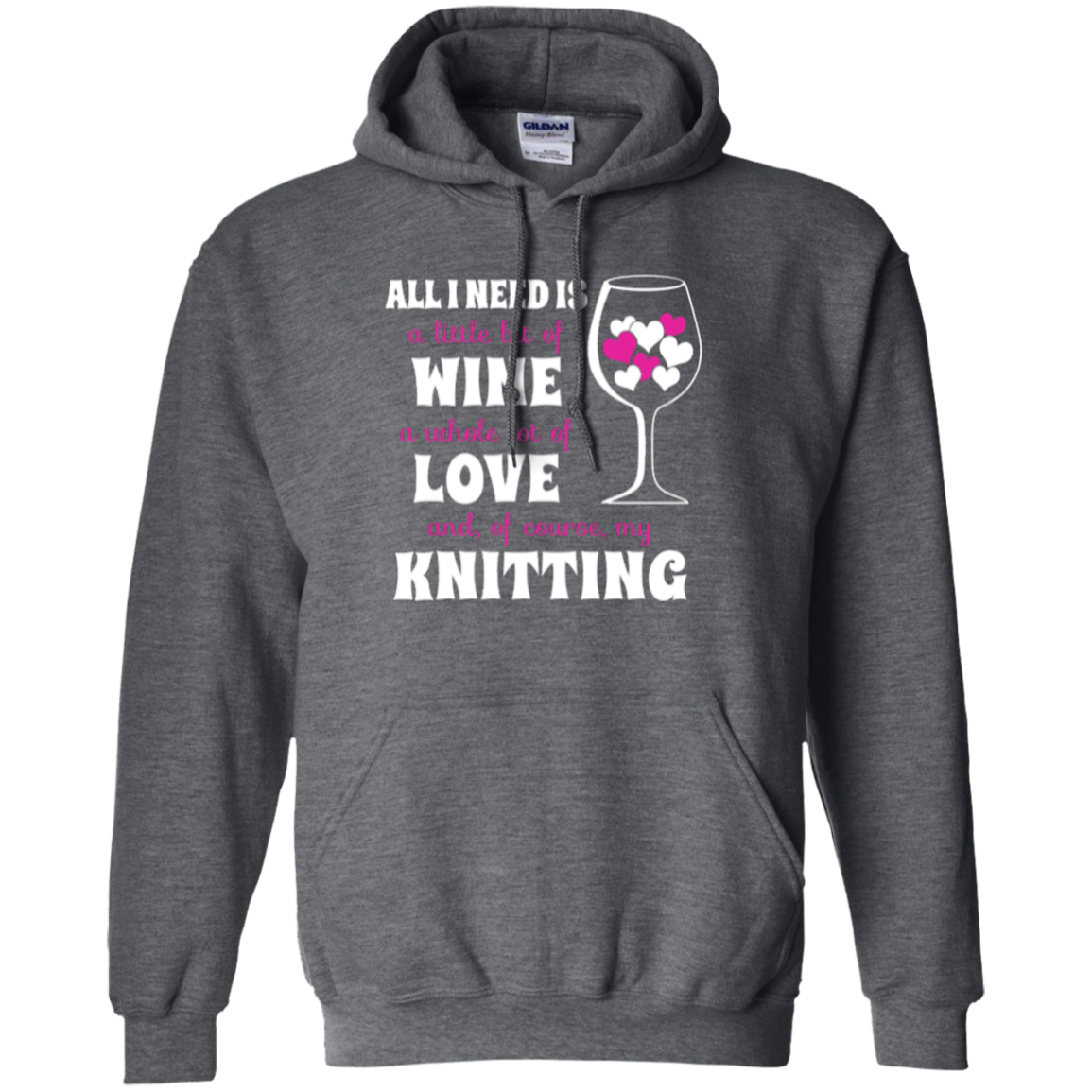 All I Need is Wine-Love-Knitting Pullover Hoodies - Crafter4Life - 4
