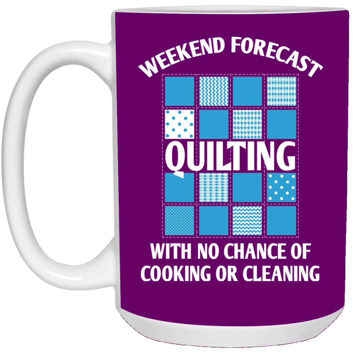 Weekend Forecast Quilting White Mugs