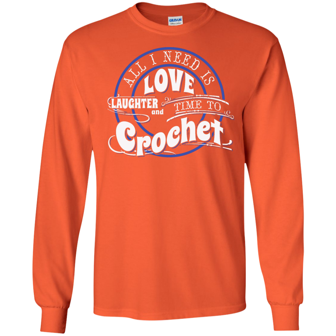 Time to Crochet Long Sleeve Ultra Cotton T-Shirt - Crafter4Life - 3