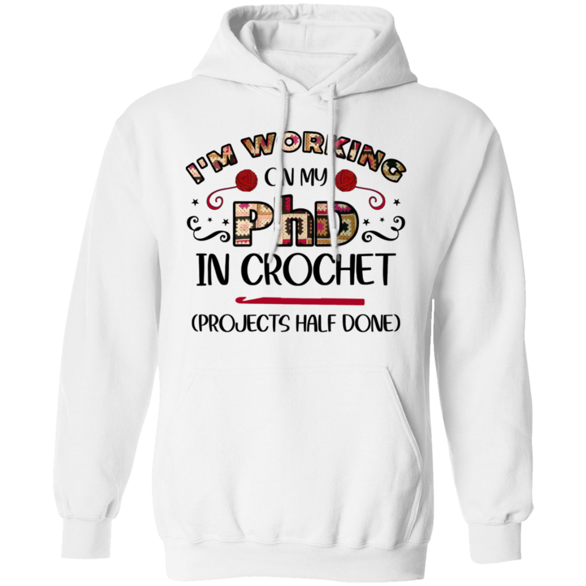 PhD in Crochet Pullover Hoodie