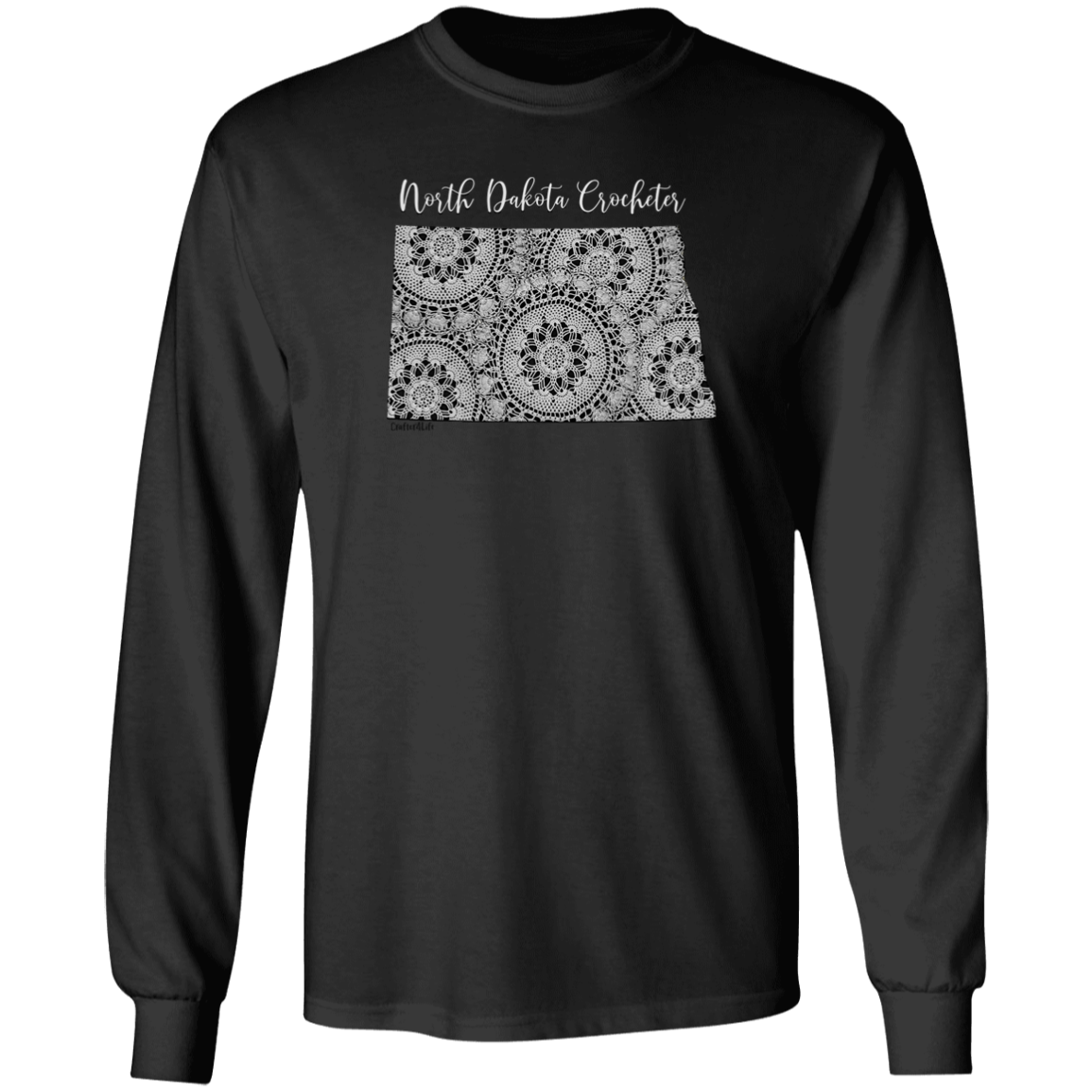 North Dakota Crocheter LS Ultra Cotton T-Shirt