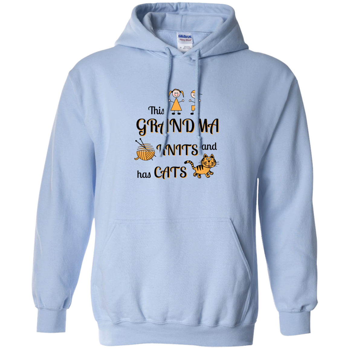 Grandma-Knit-Cats Pullover Hoodie