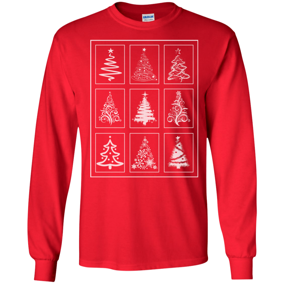 Christmas Tree Quilt LS Ultra Cotton T-Shirt