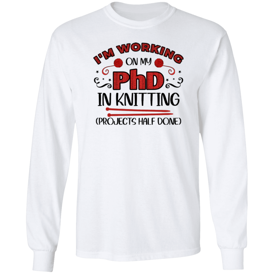 PhD in Knitting LS Ultra Cotton T-Shirt