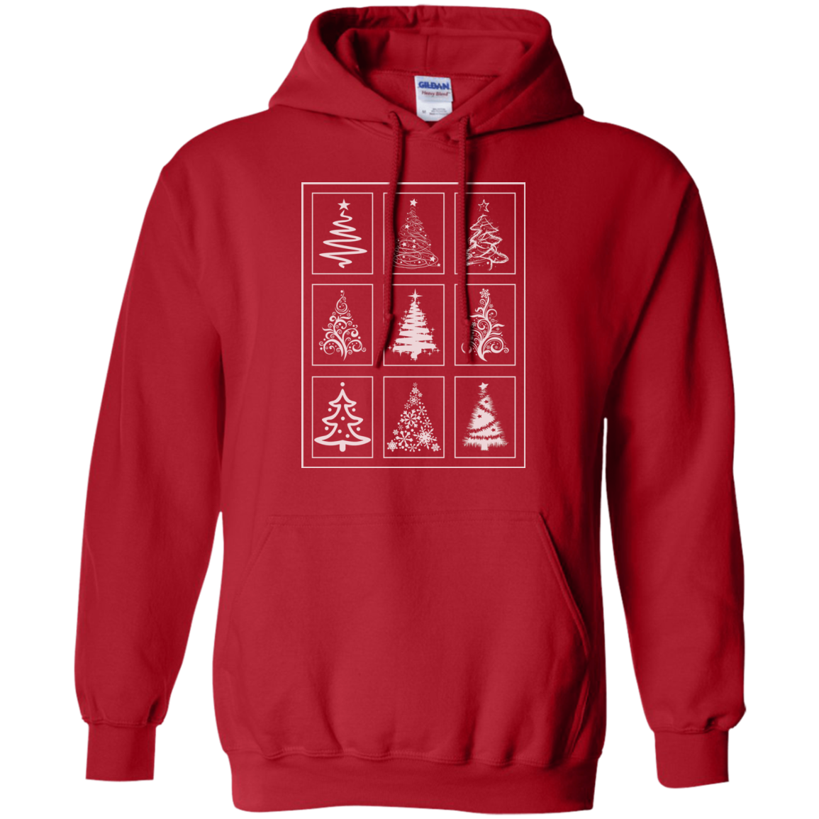 Christmas Tree Quilt Pullover Hoodie