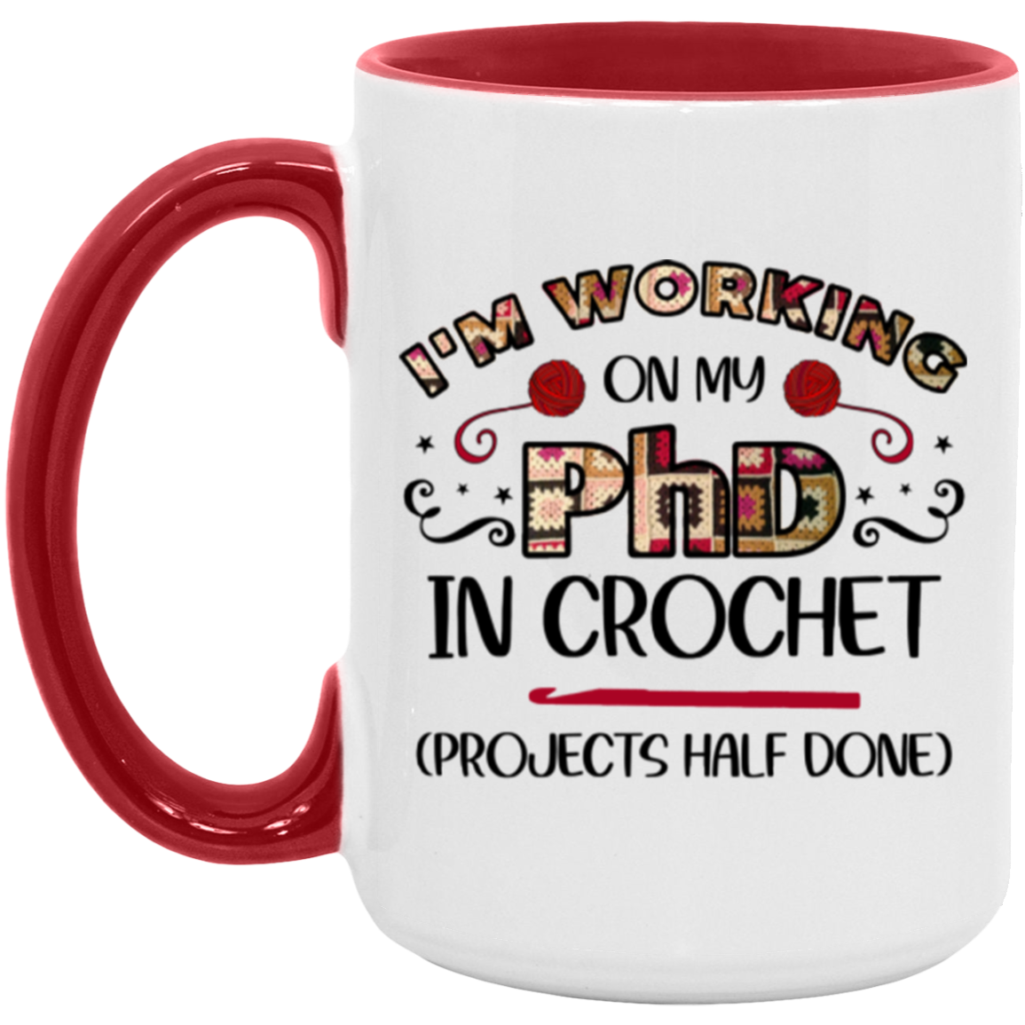 PhD in Crochet Mugs