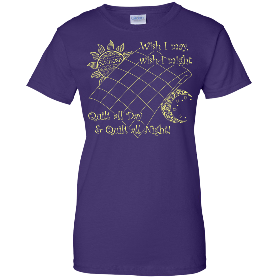 Wish I May Quilt Ladies Custom 100% Cotton T-Shirt - Crafter4Life - 9