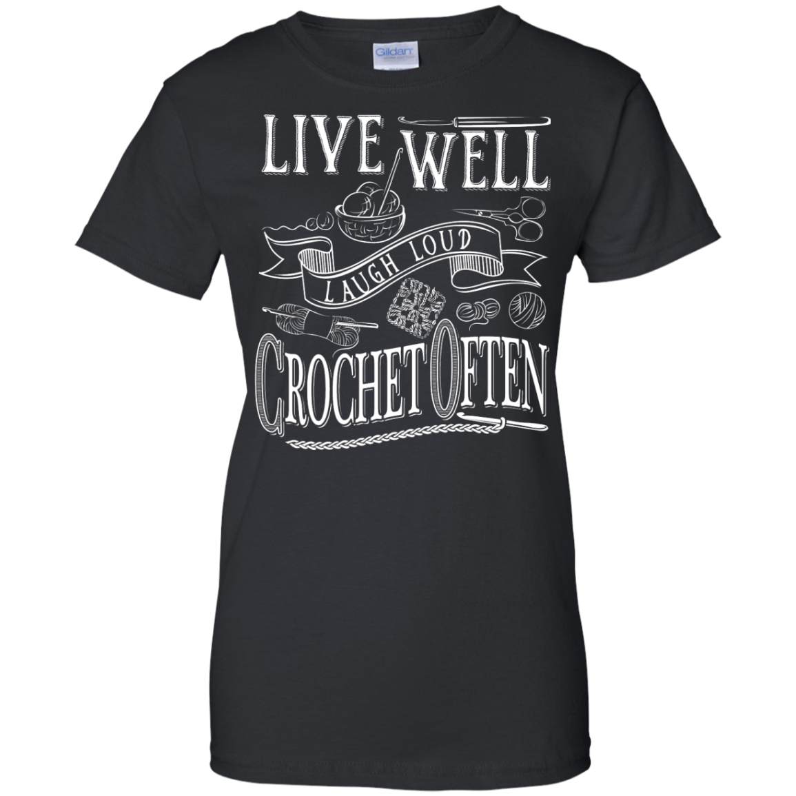Crochet Often Ladies Custom 100% Cotton T-Shirt - Crafter4Life - 2