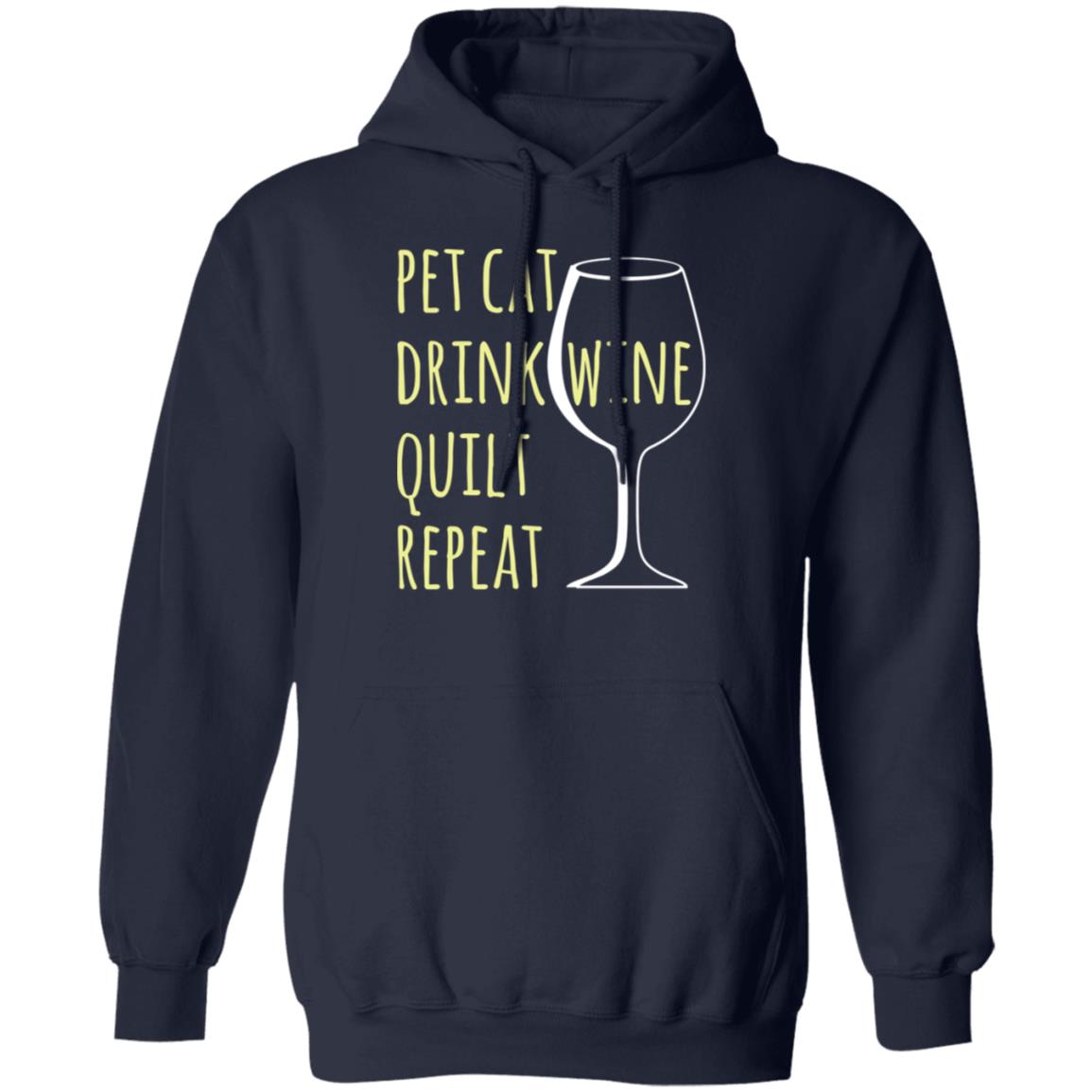 Pet Cat-Drink Wine-Quilt Hoodie