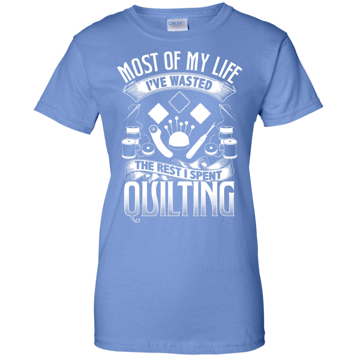 Most of My Life (Quilting) Ladies Custom 100% Cotton T-Shirt - Crafter4Life - 9