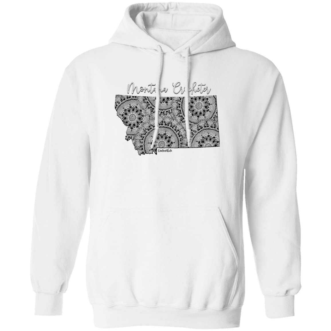 Montana Crocheter Pullover Hoodie