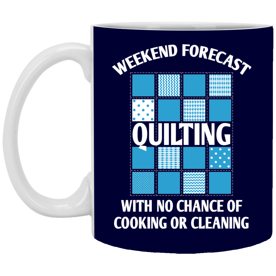 Weekend Forecast Quilting White Mugs