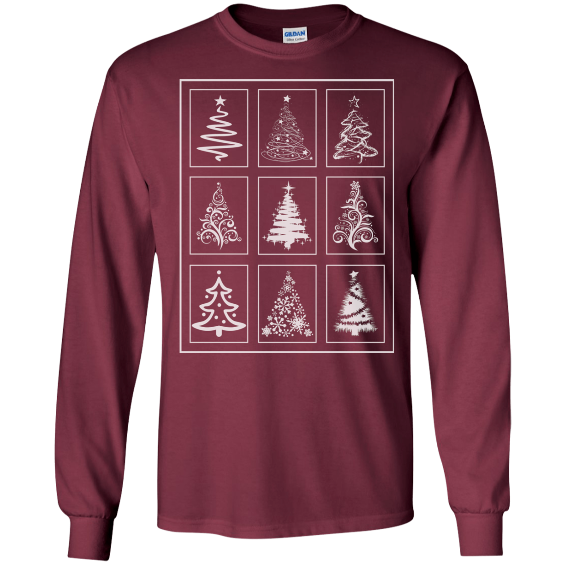 Christmas Tree Quilt LS Ultra Cotton T-Shirt