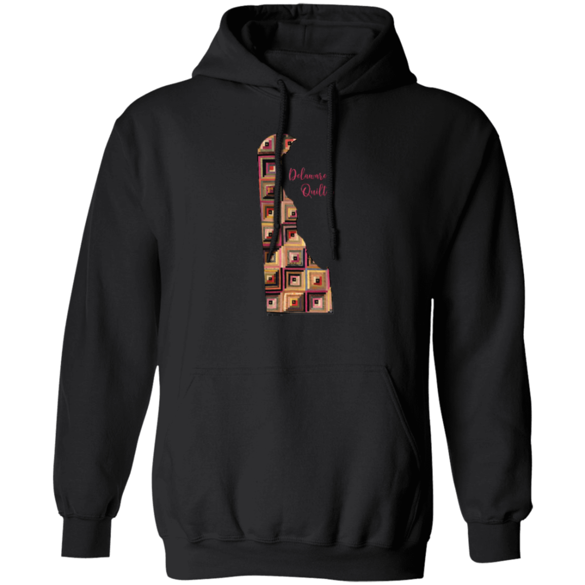 Delaware Quilter Pullover Hoodie, Gift for Quilting Friends and Family