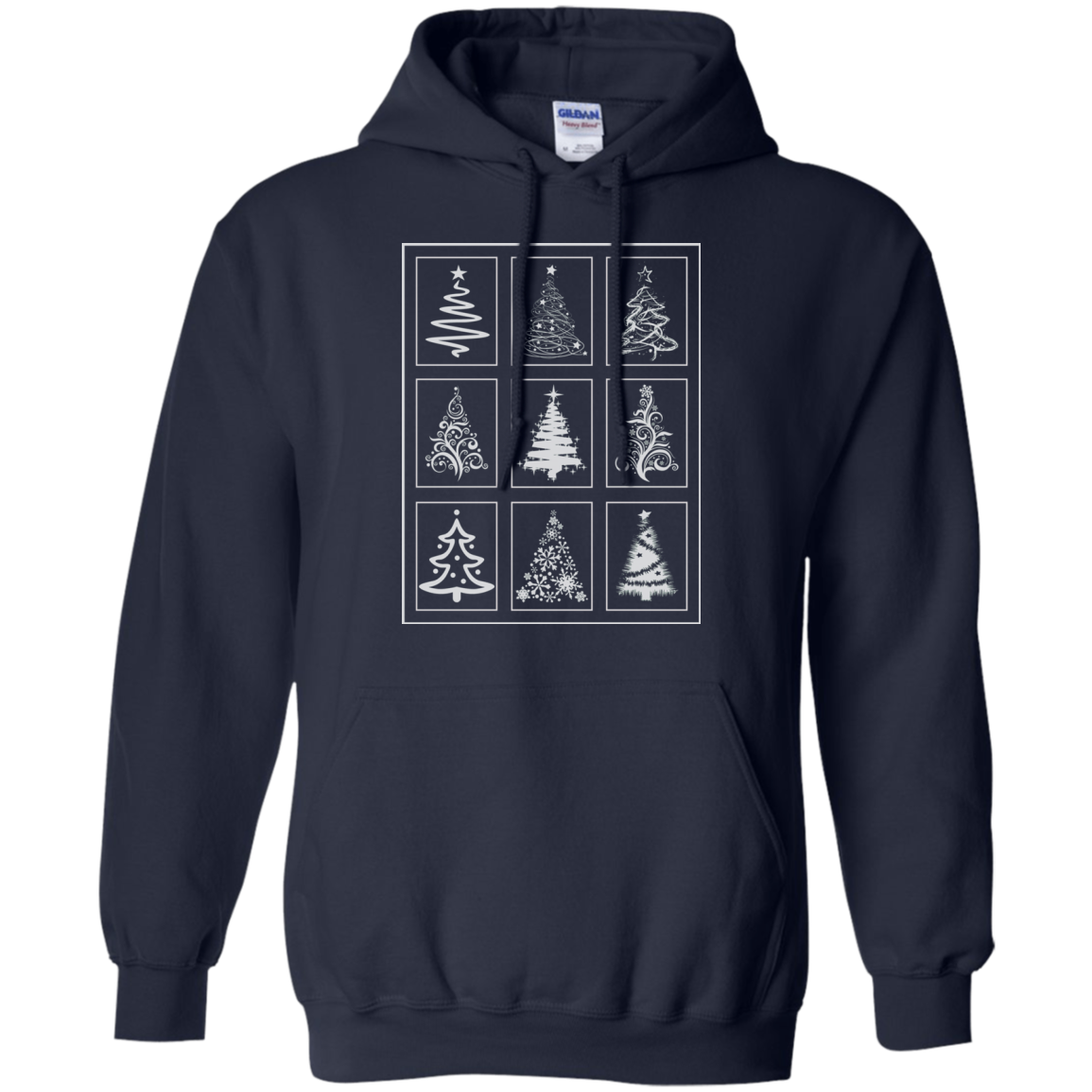 Christmas Tree Quilt Pullover Hoodie