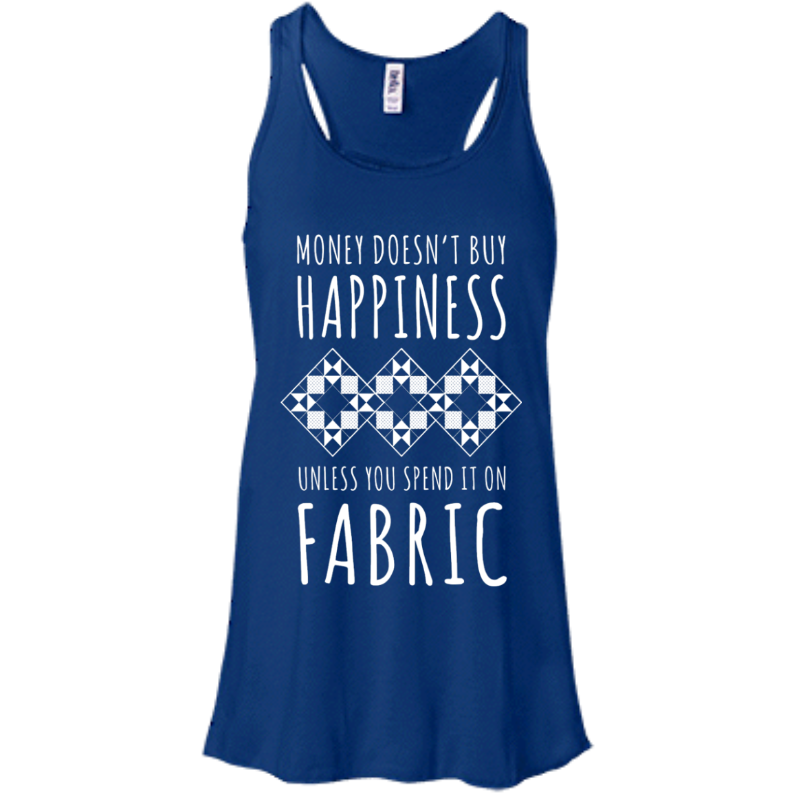 Money Doesn't Buy Happiness (Fabric) Flowy Racerback Tank
