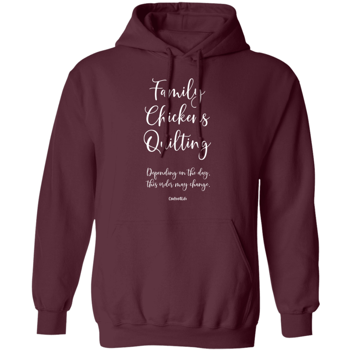 Family-Chickens-Quilting Pullover Hoodie