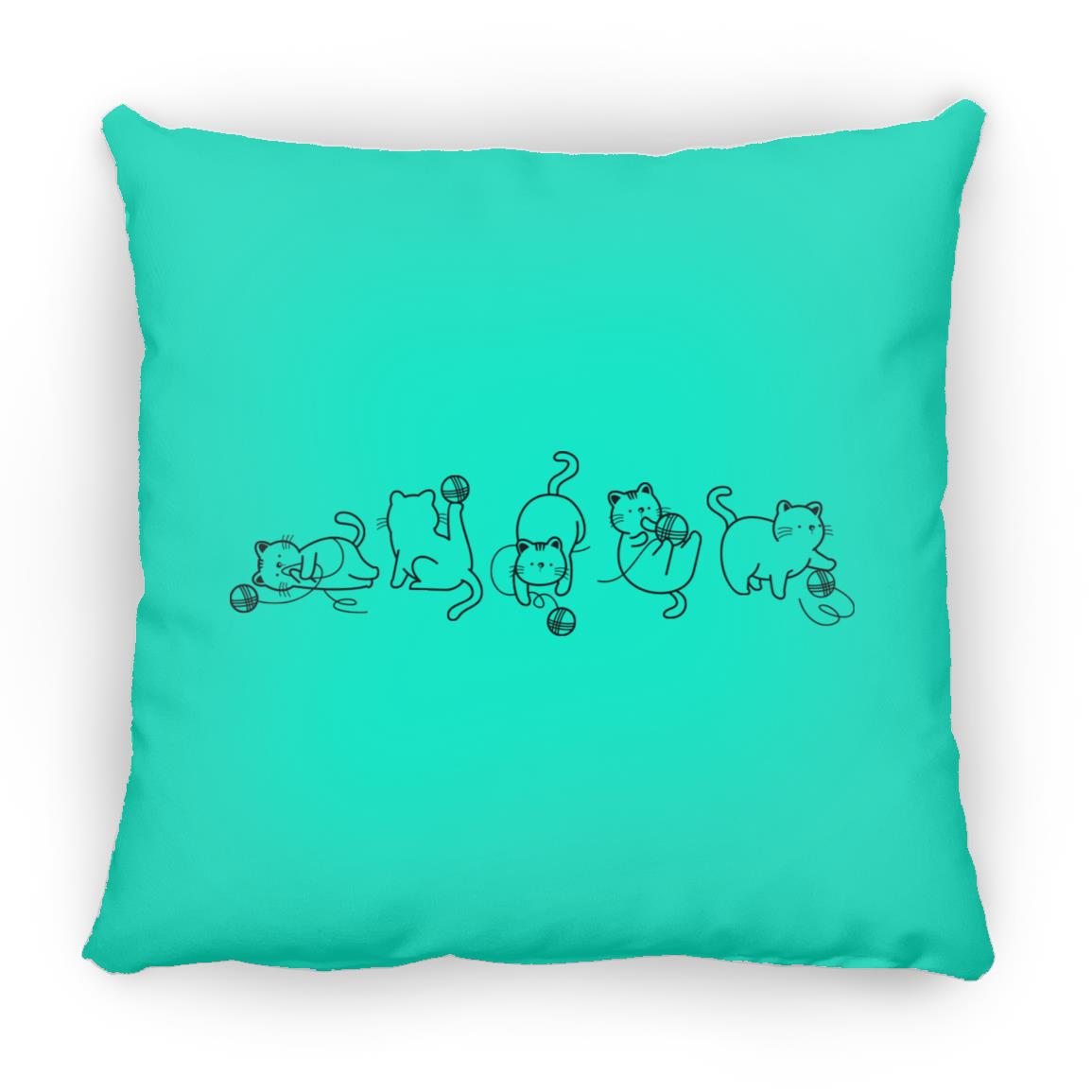 Cats & Yarn Pillows
