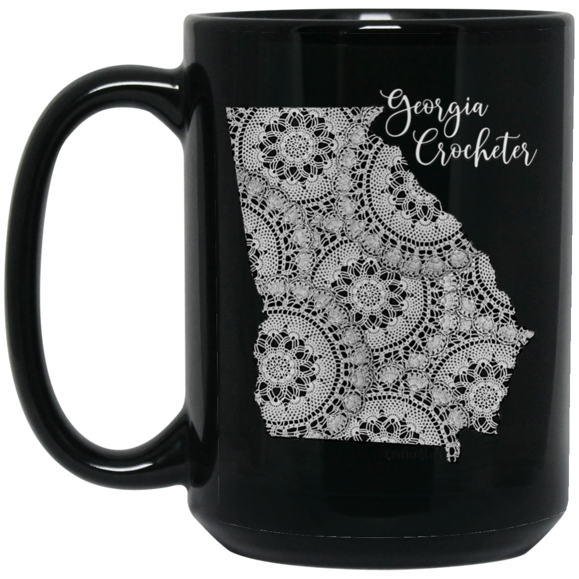 Georgia Crocheter Black Mugs