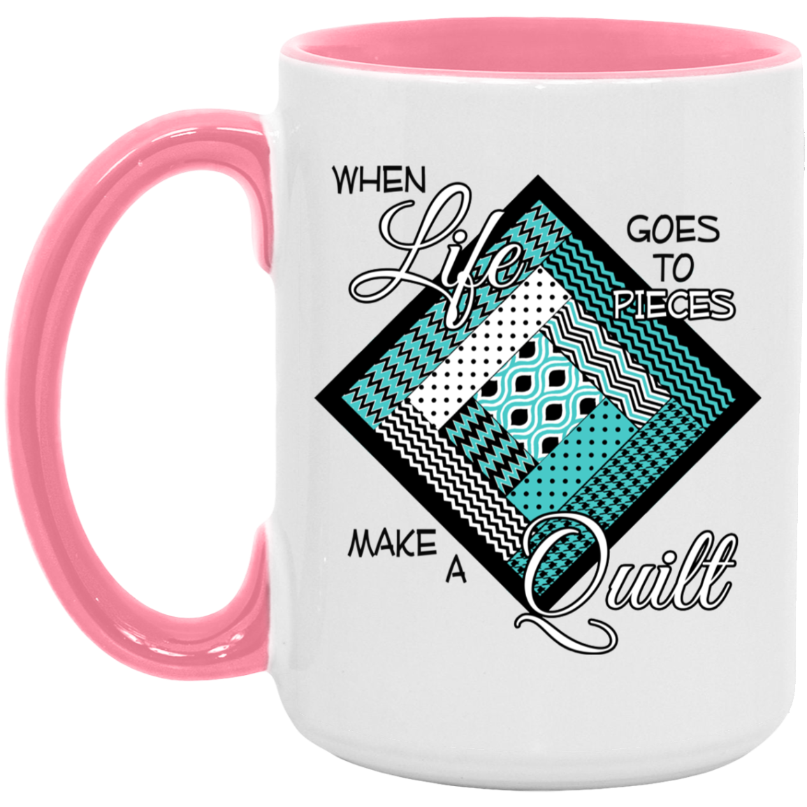 Make a Quilt (Turquoise) Mugs
