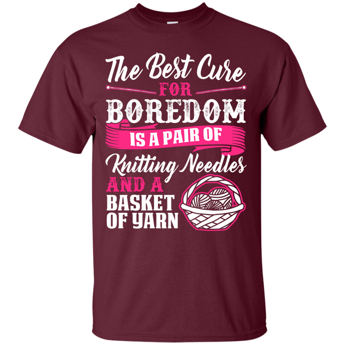 Cure for Boredom - Knitting Custom Ultra Cotton T-Shirt