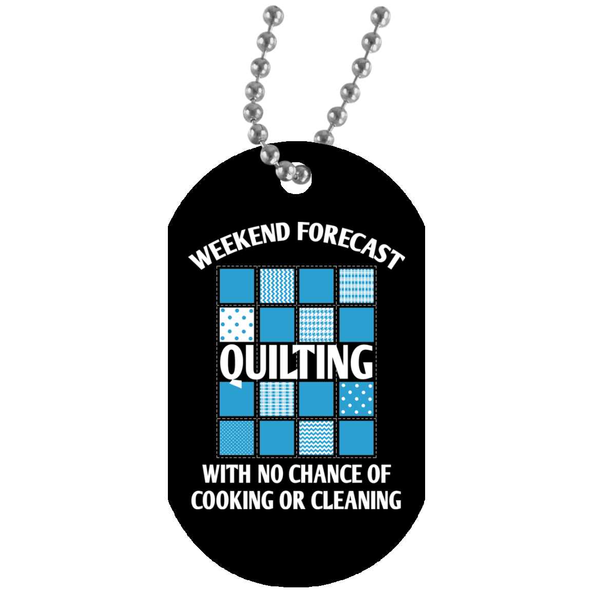 Weekend Forecast Quilting Dog Tag Pendant