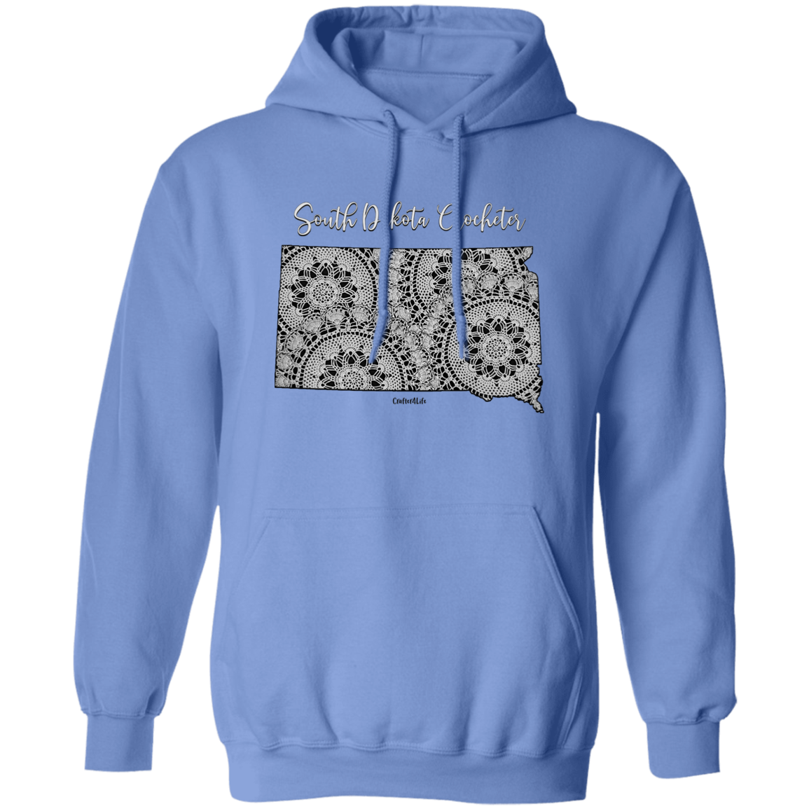 South Dakota Crocheter Pullover Hoodie