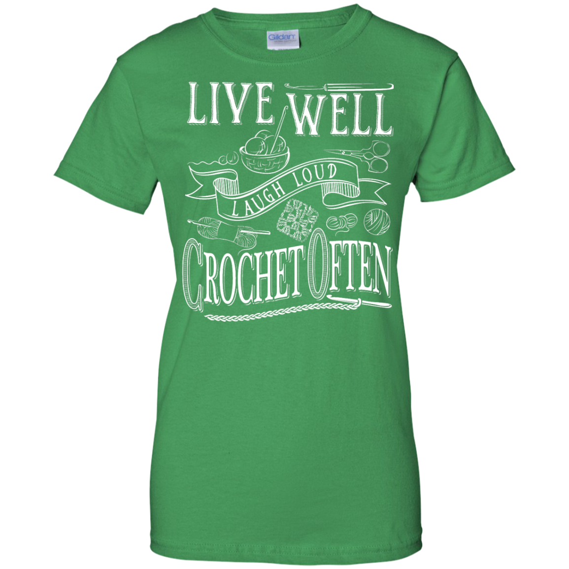 Crochet Often Ladies Custom 100% Cotton T-Shirt - Crafter4Life - 9