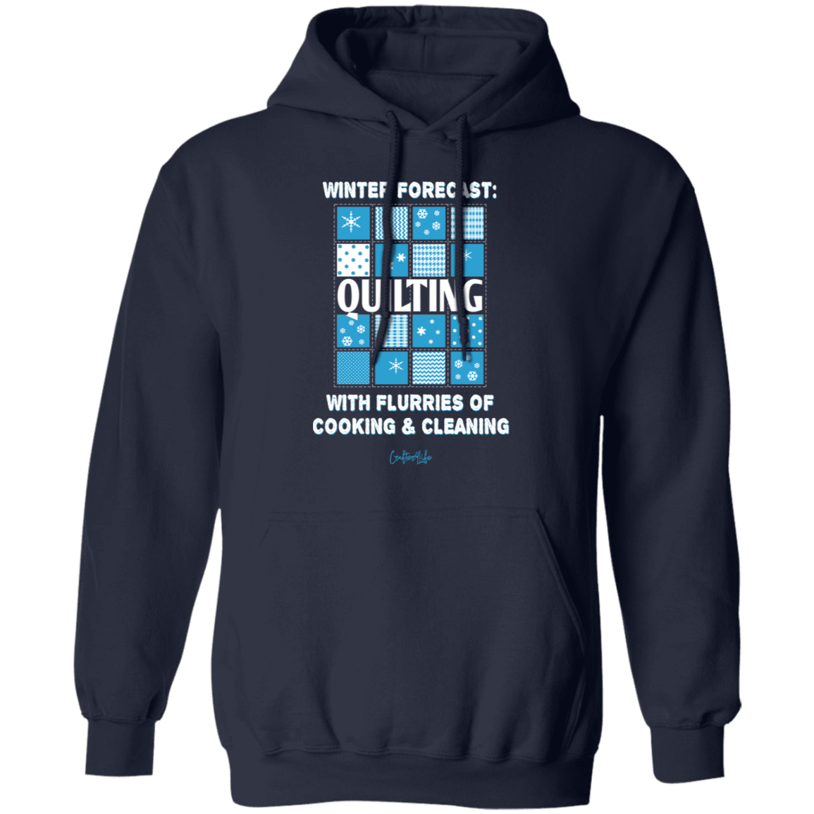Winter Forecast Quilting Flurries Pullover Hoodie