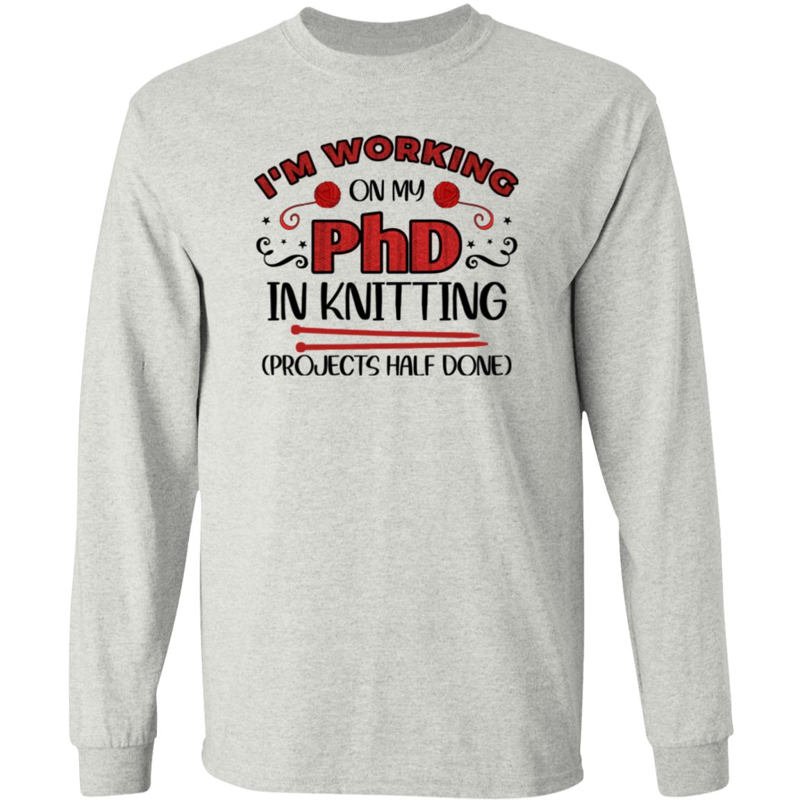 PhD in Knitting LS Ultra Cotton T-Shirt