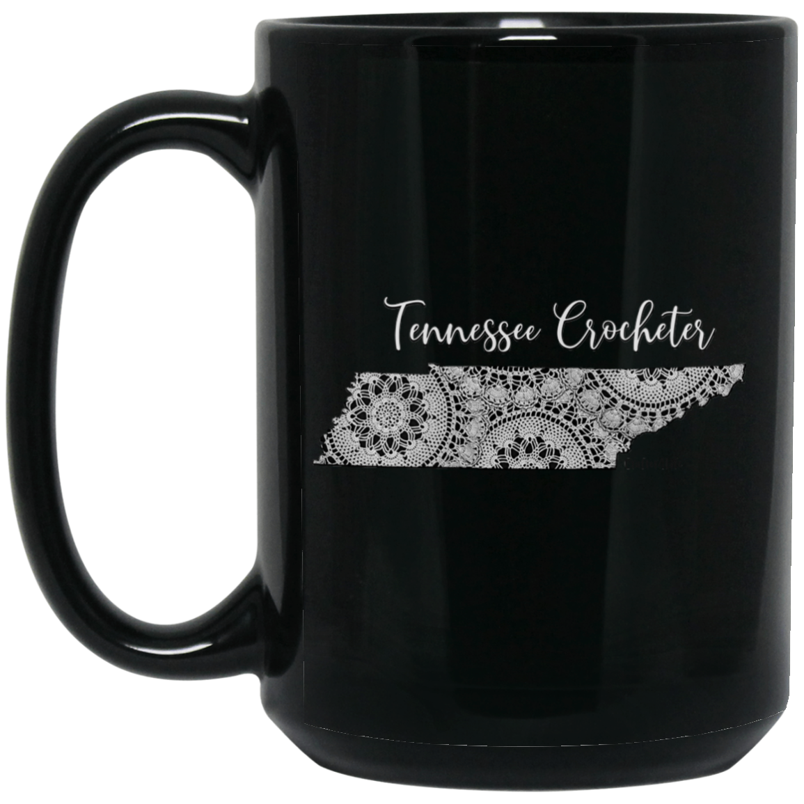 Tennessee Crocheter Black Mugs