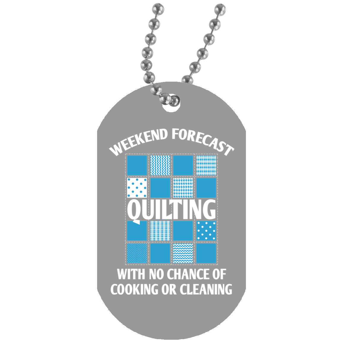 Weekend Forecast Quilting Dog Tag Pendant