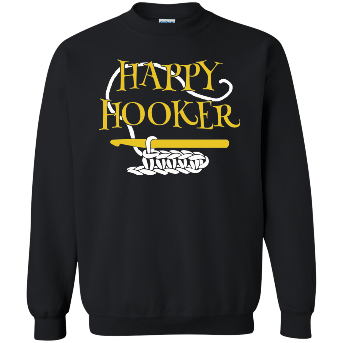 Happy Hooker Crewneck Pullover Sweatshirt
