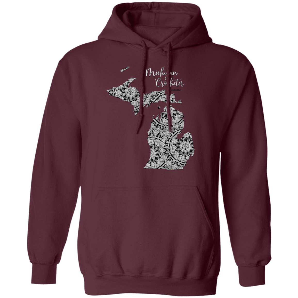 Michigan Crocheter Pullover Hoodie