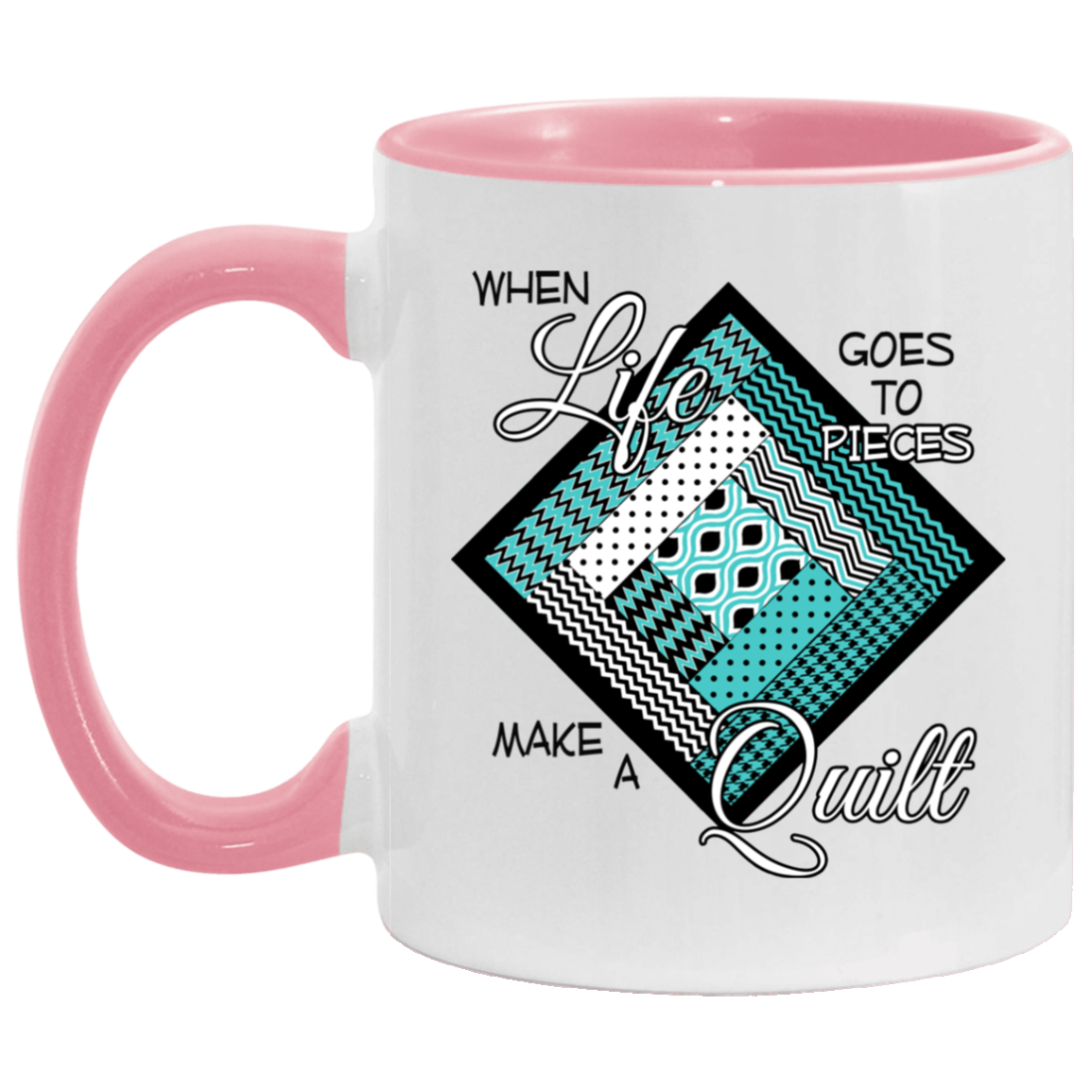 Make a Quilt (Turquoise) Mugs