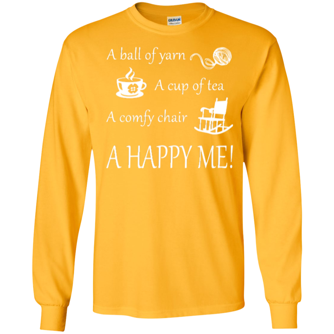 A Happy Me Long Sleeve Ultra Cotton T-shirt - Crafter4Life - 1