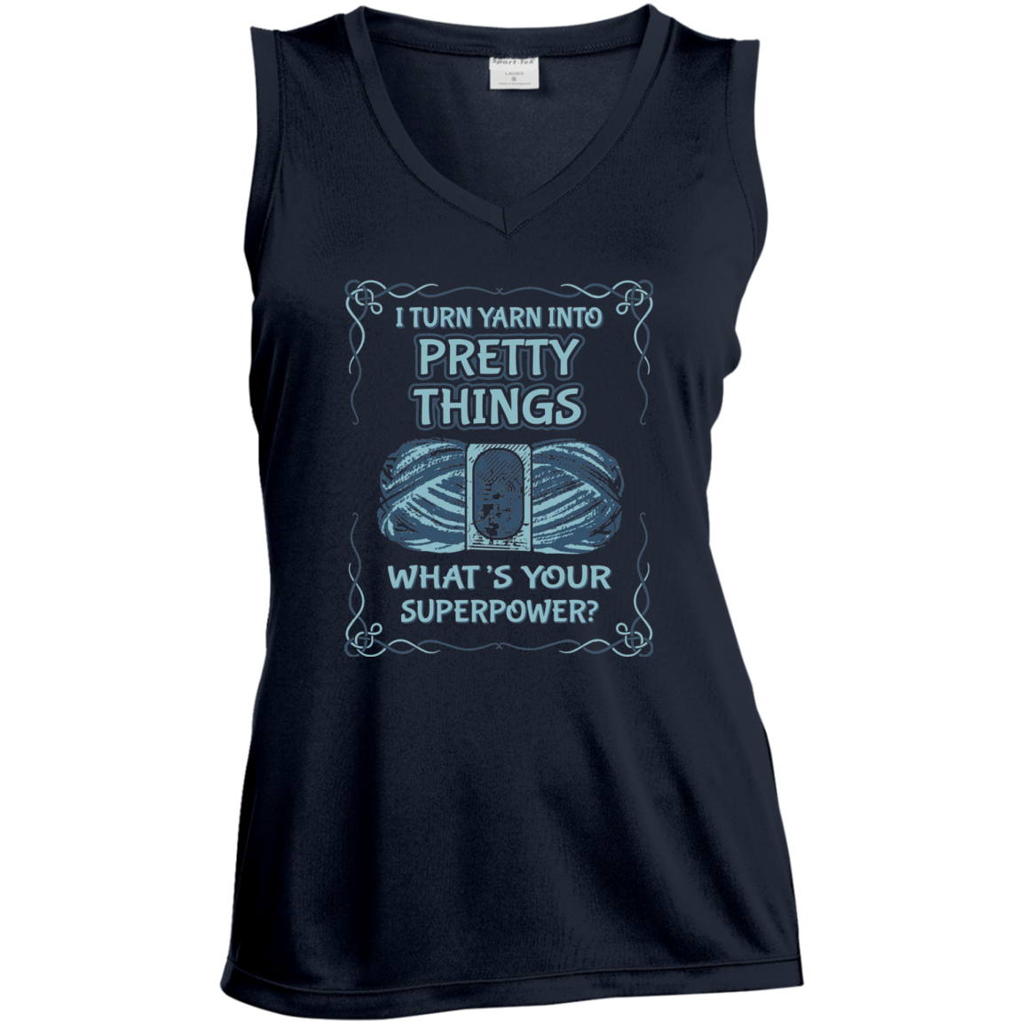 Pretty Things Ladies Sleeveless Moisture Absorbing V-Neck